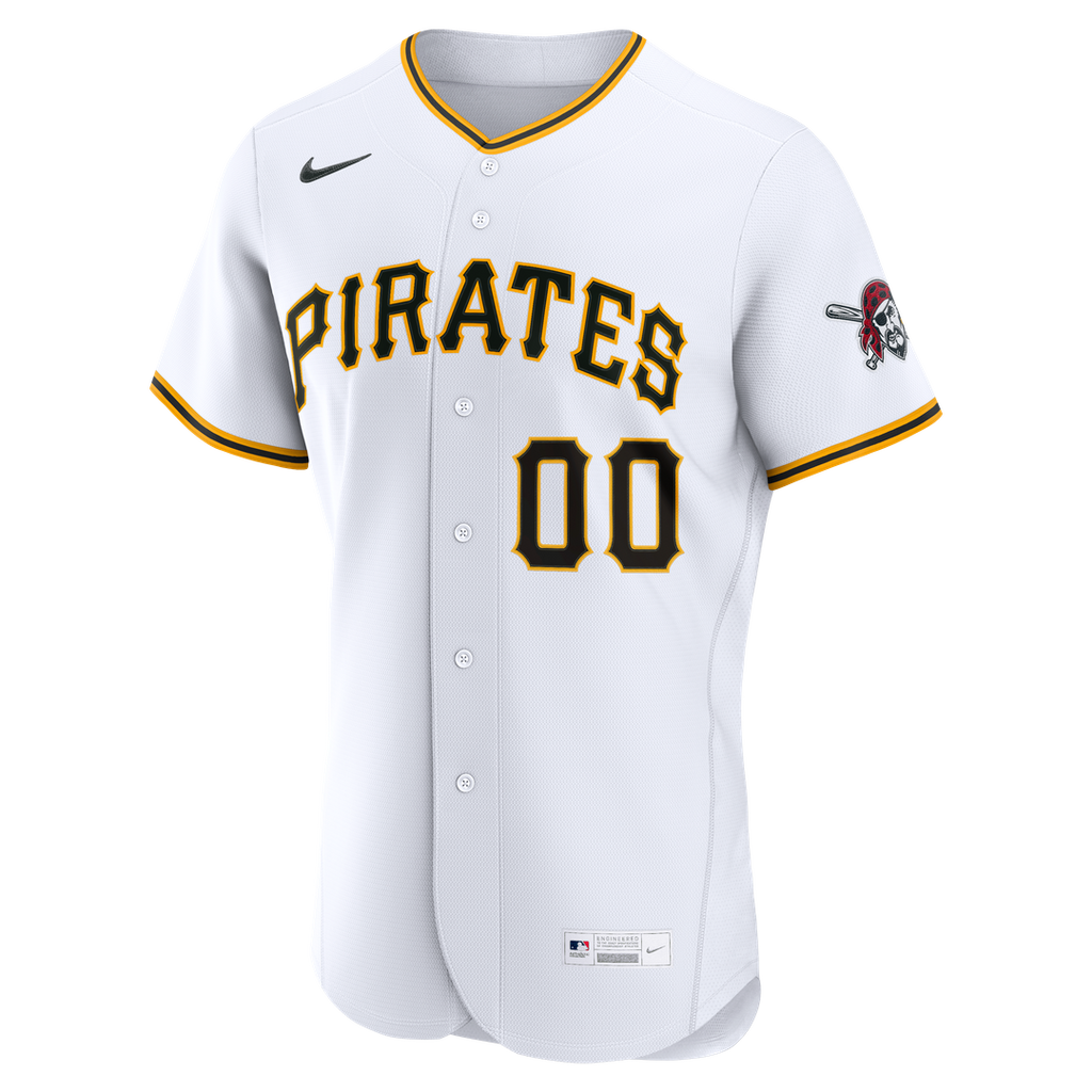 Pittsburgh Pirates Nike Home Authentic Custom Jersey - White