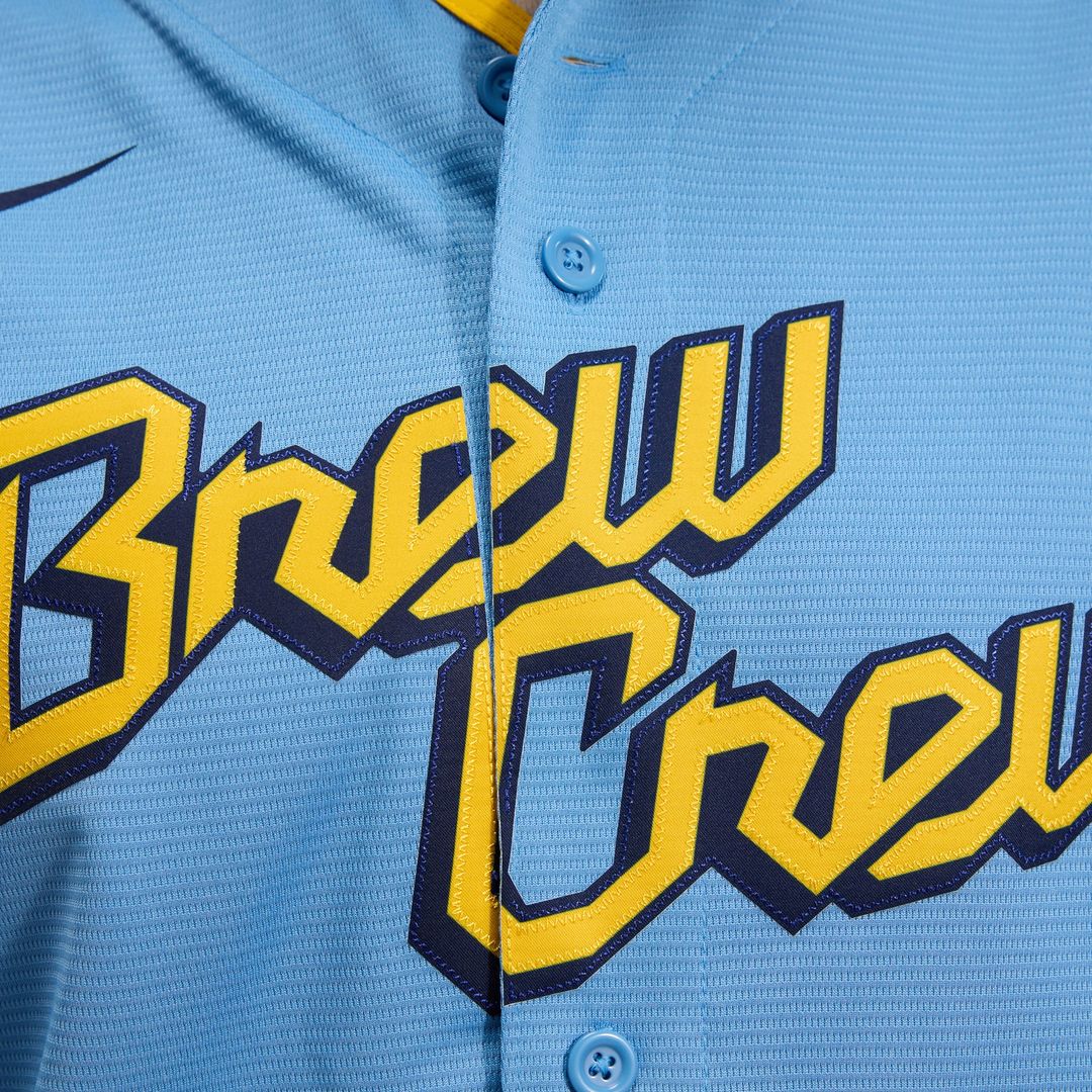 Milwaukee Brewers Nike City Connect Replica Team Jersey - Powder Blue