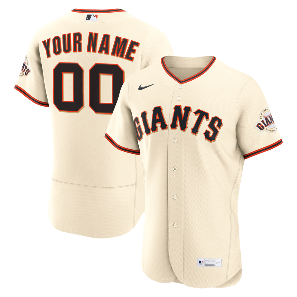 San Francisco Giants Nike Home Authentic Custom Jersey - Cream