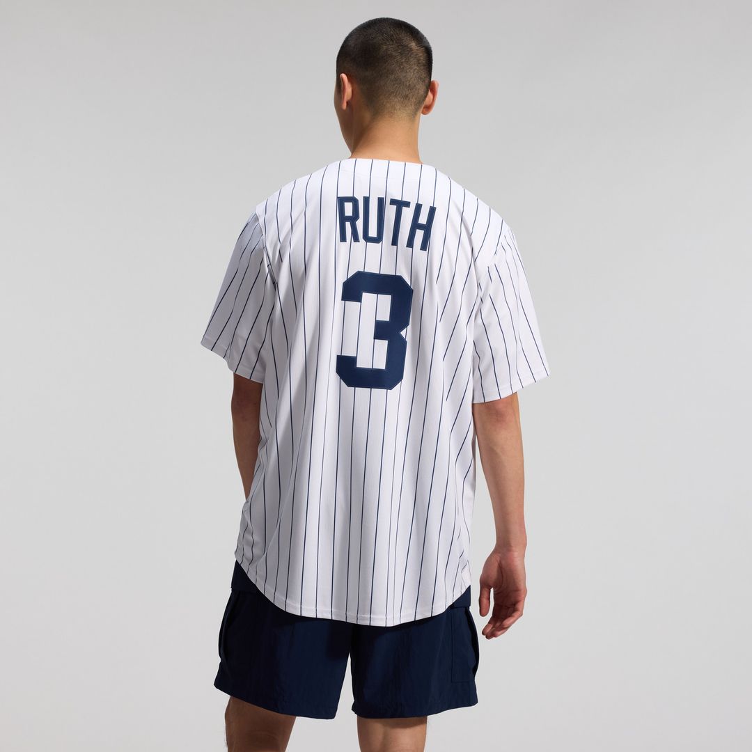 Babe Ruth New York Yankees Nike Throwback Cooperstown Collection Limited Jersey - White