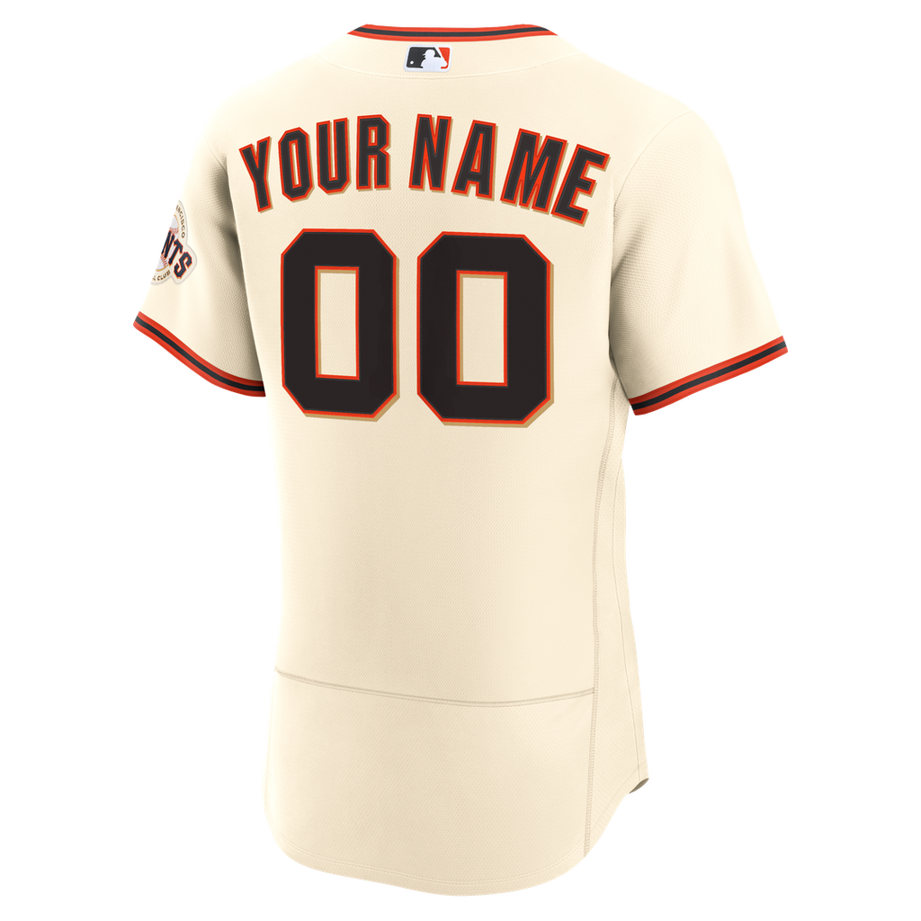 San Francisco Giants Nike Home Authentic Custom Jersey - Cream
