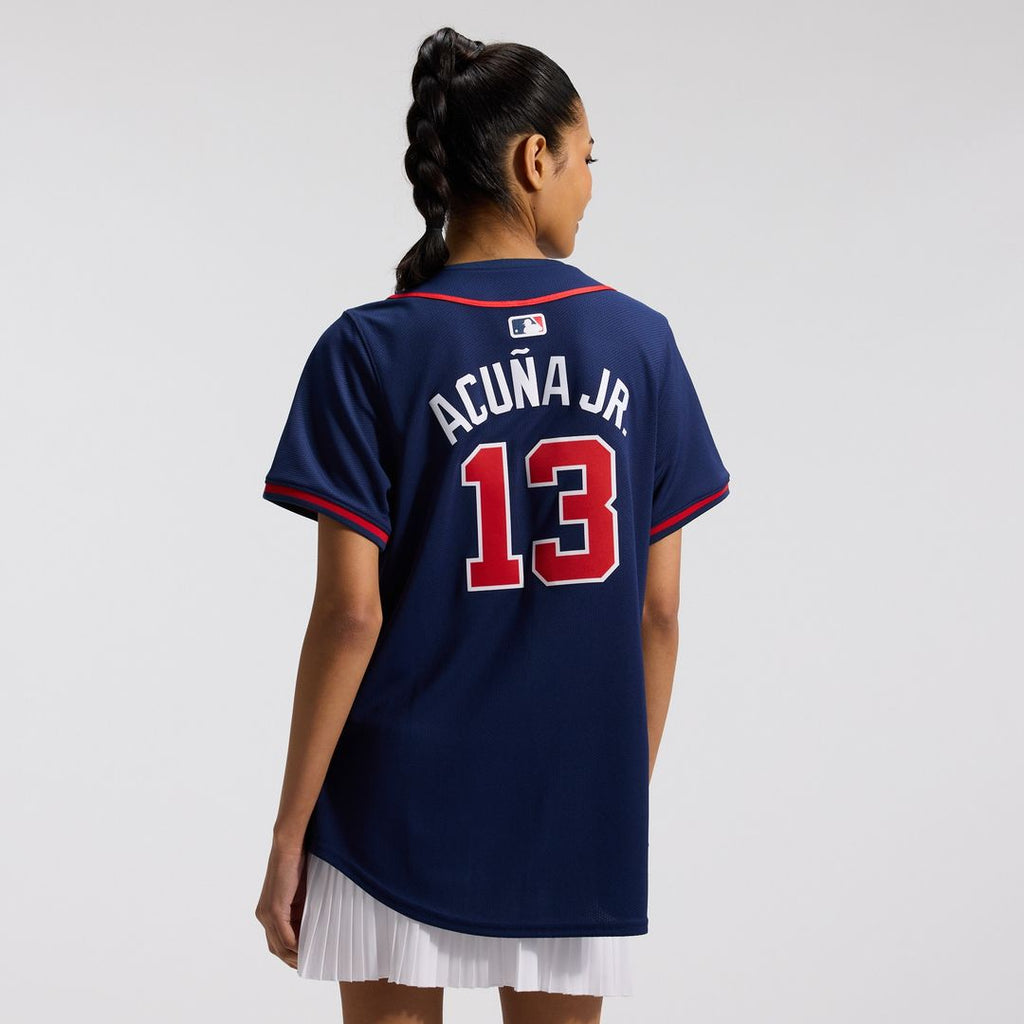 Ronald Acuña Jr. Atlanta Braves Nike Women's Alternate Limited Player Jersey – Navy