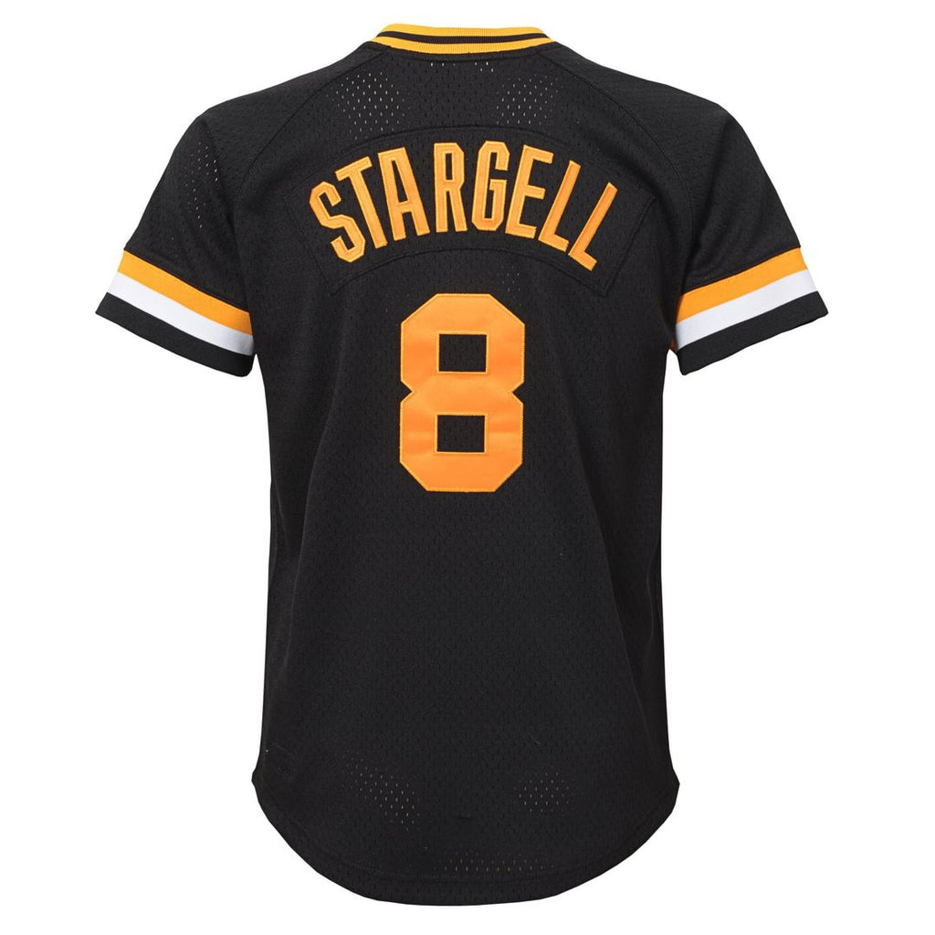 Willie Stargell Pittsburgh Pirates Mitchell & Ness Youth Cooperstown Collection Mesh Batting Practice Jersey - Black