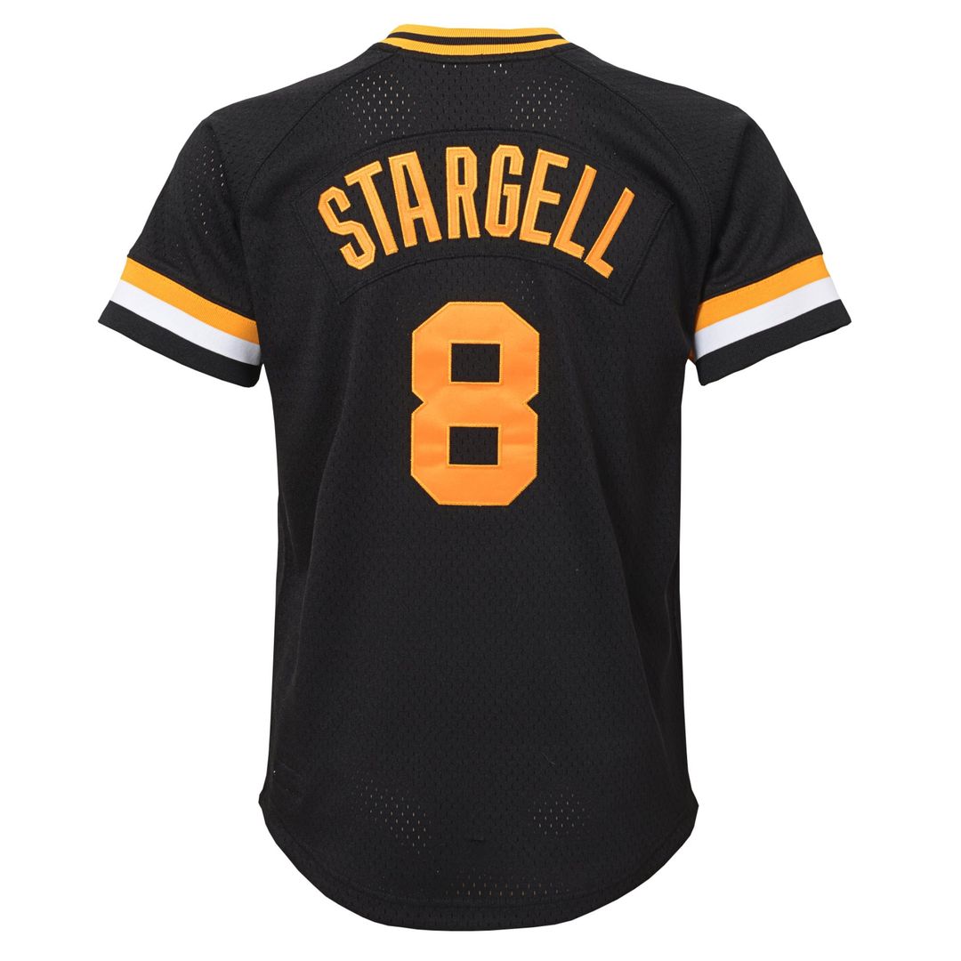 Willie Stargell Pittsburgh Pirates Mitchell & Ness Youth Cooperstown Collection Mesh Batting Practice Jersey - Black