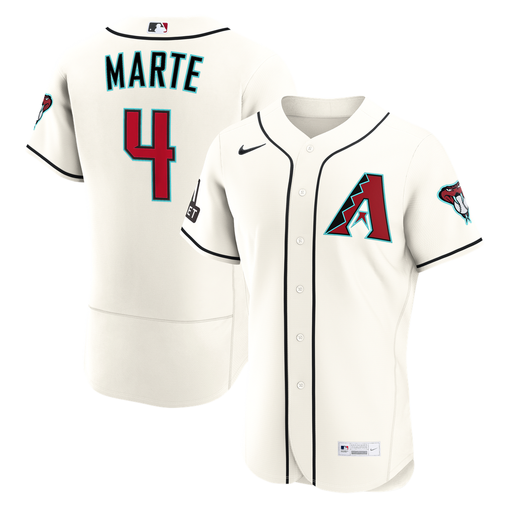 Ketel Marte Arizona Diamondbacks Nike Home Authentic Sponsor Patch Jersey - Cream