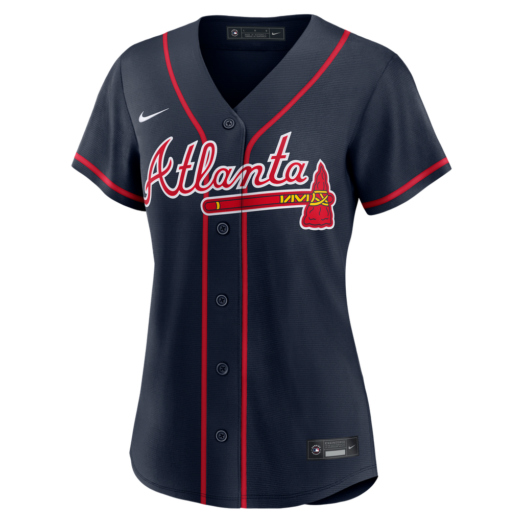 Ronald Acuña Jr. Atlanta Braves Nike Women's Alternate Replica Jersey - Navy
