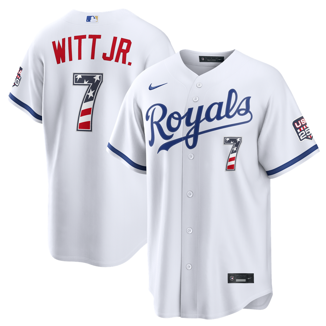 Bobby Witt Jr. Kansas City Royals Nike USA 250 Fourth of July Home Stadium Jersey - White