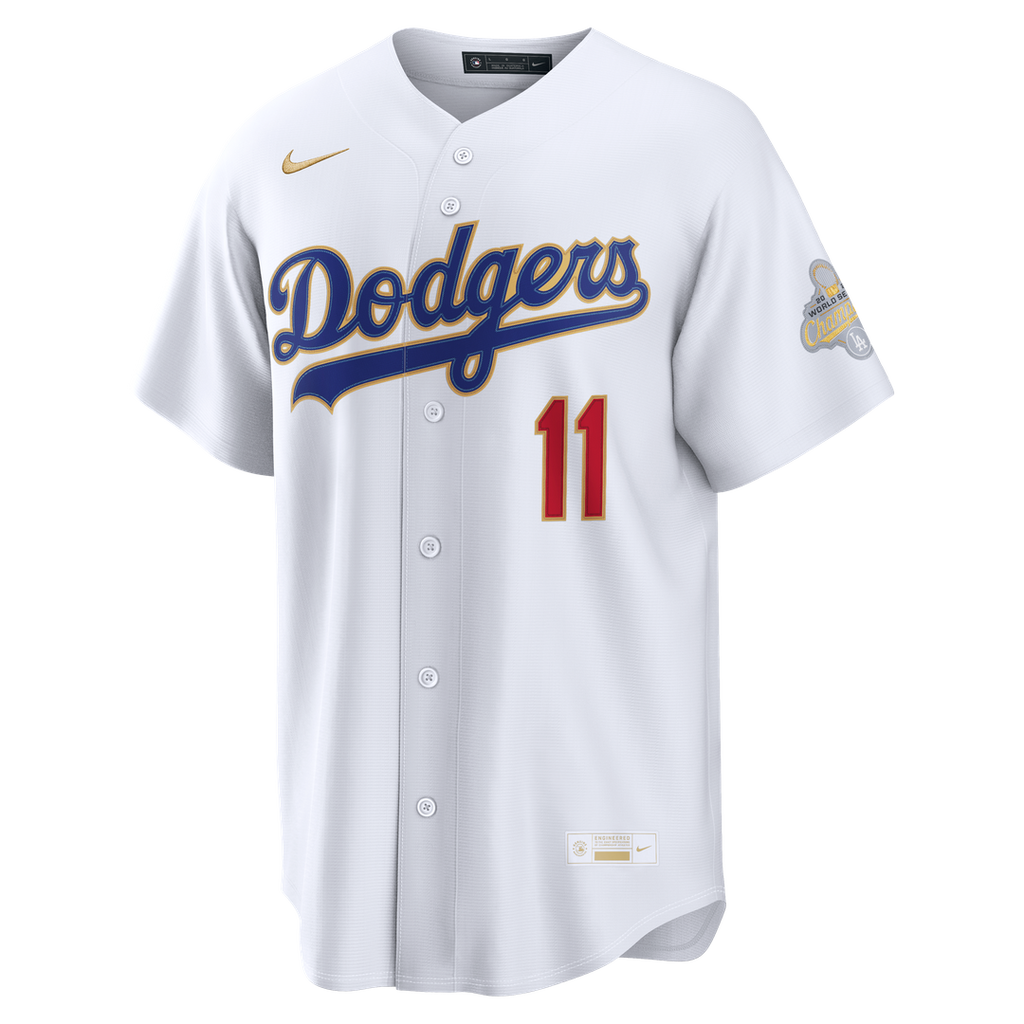 Roki Sasaki Los Angeles Dodgers Nike 2026 Gold Collection Kanji Stadium Jersey - White