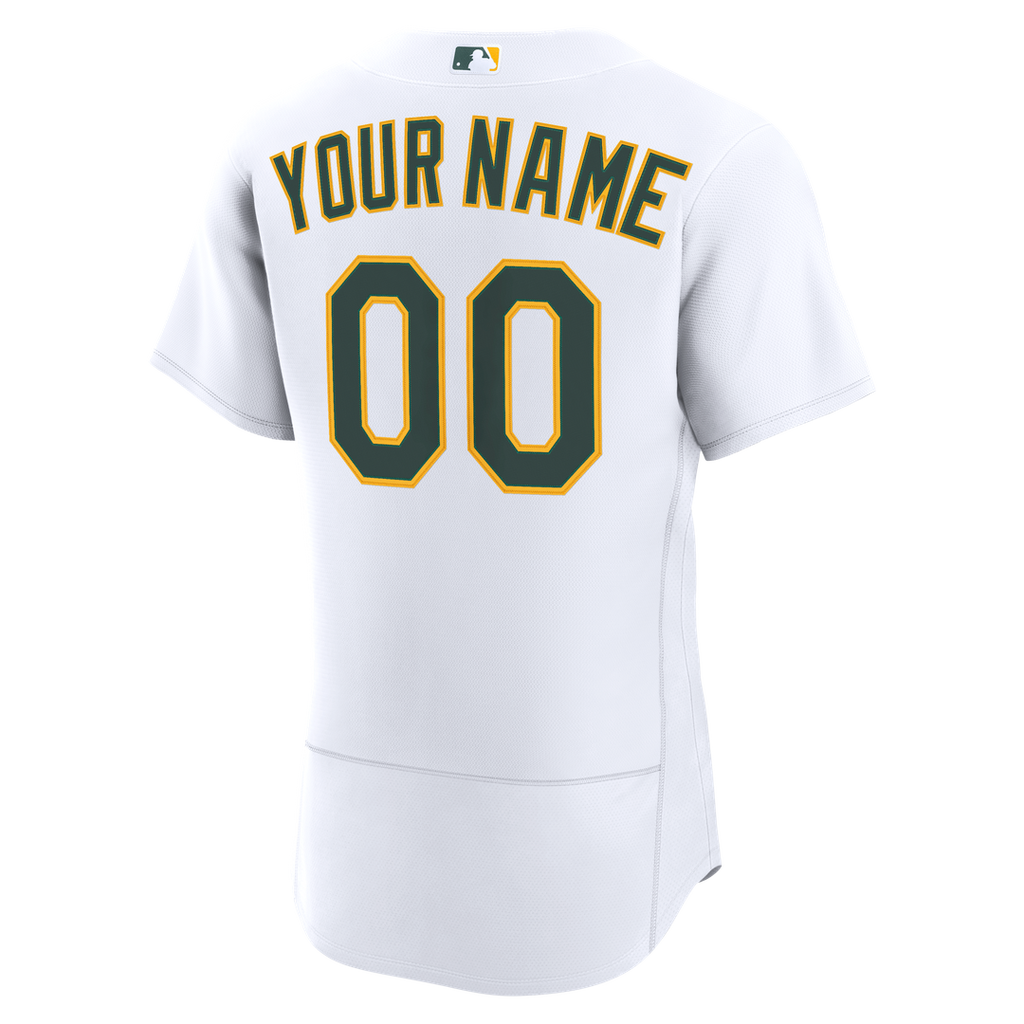 Athletics Nike Home Authentic Custom Jersey - White