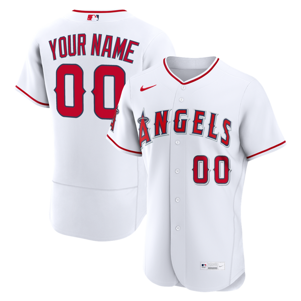 Los Angeles Angels Nike Home Authentic Custom Jersey - White