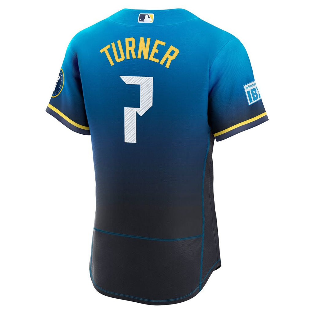 Trea Turner Philadelphia Phillies Nike City Connect Authentic Sponsor Patch Jersey - Navy