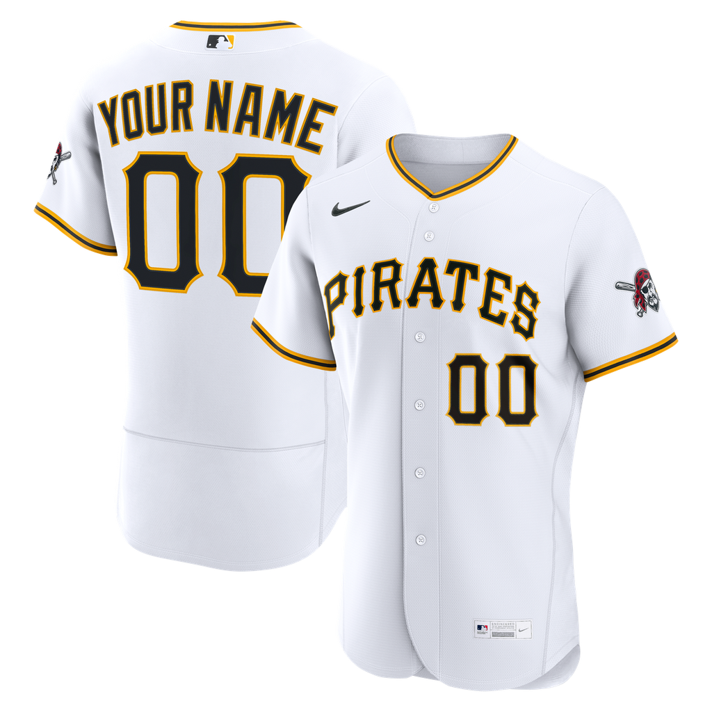 Pittsburgh Pirates Nike Home Authentic Custom Jersey - White